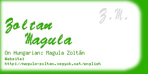 zoltan magula business card